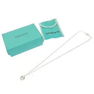 TIFFANY Co Silver Heart Lock Necklace